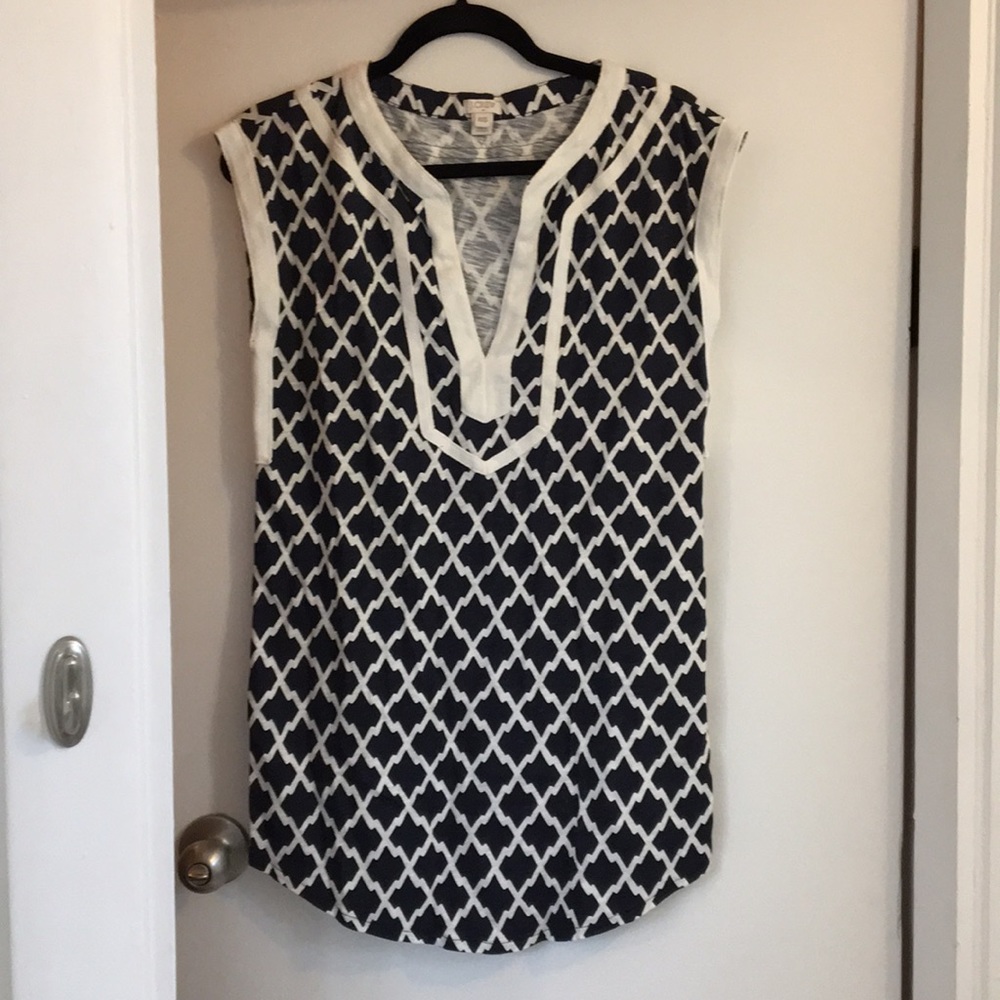 J crew v neck pattern dress